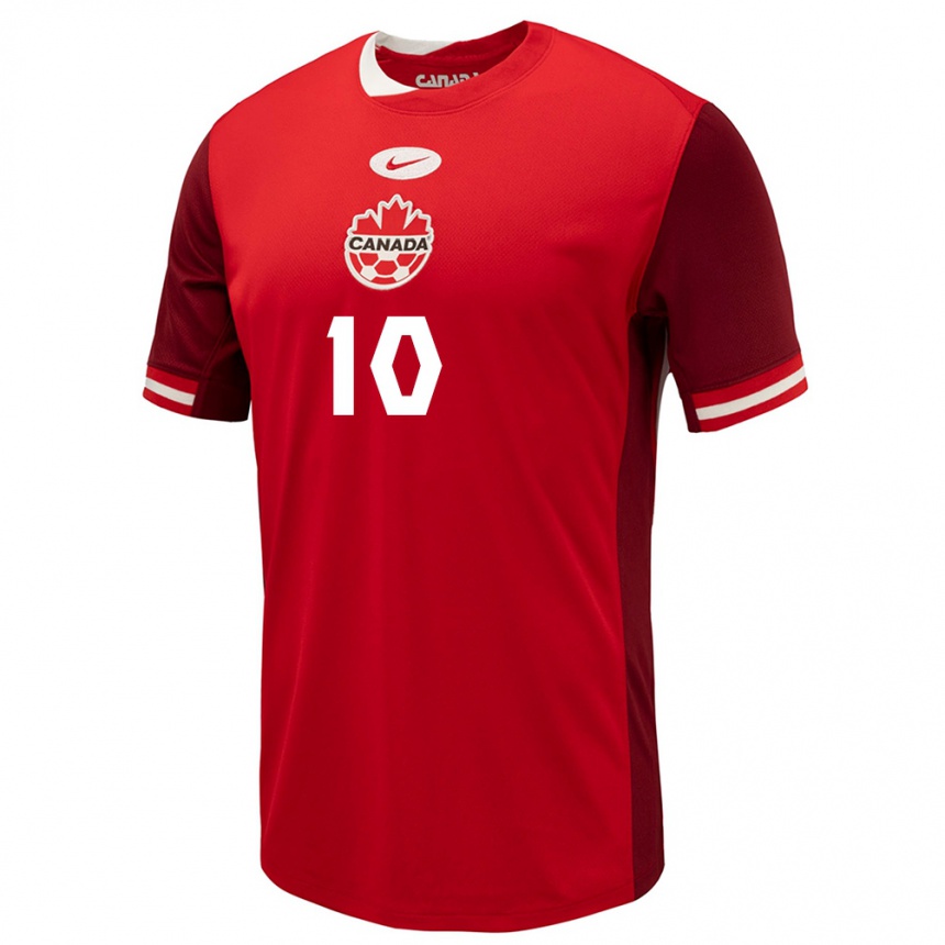 Kids Football Canada David Junior Hoilett #10 Red Home Jersey 24-26 T-Shirt Uk