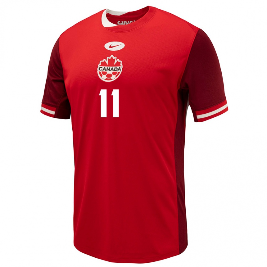 Kids Football Canada Kamron Habibullah #11 Red Home Jersey 24-26 T-Shirt Uk