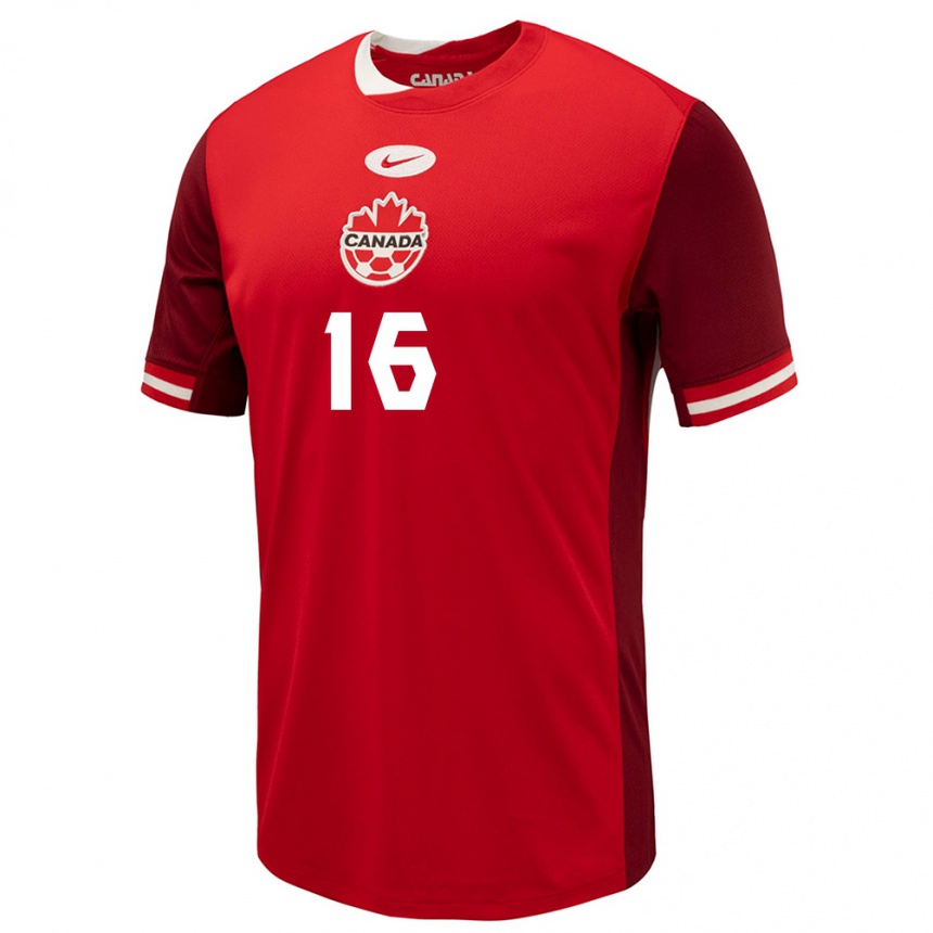 Kids Football Canada Janine Beckie #16 Red Home Jersey 24-26 T-Shirt Uk