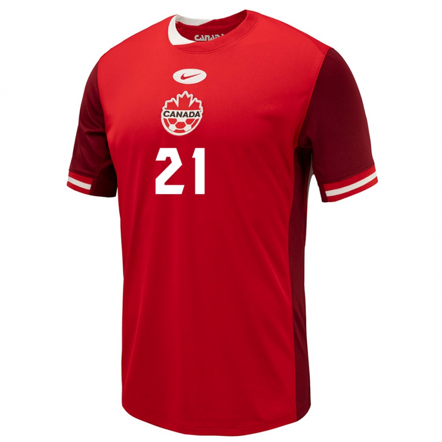 Kids Football Canada Jade Rose #21 Red Home Jersey 24-26 T-Shirt Uk