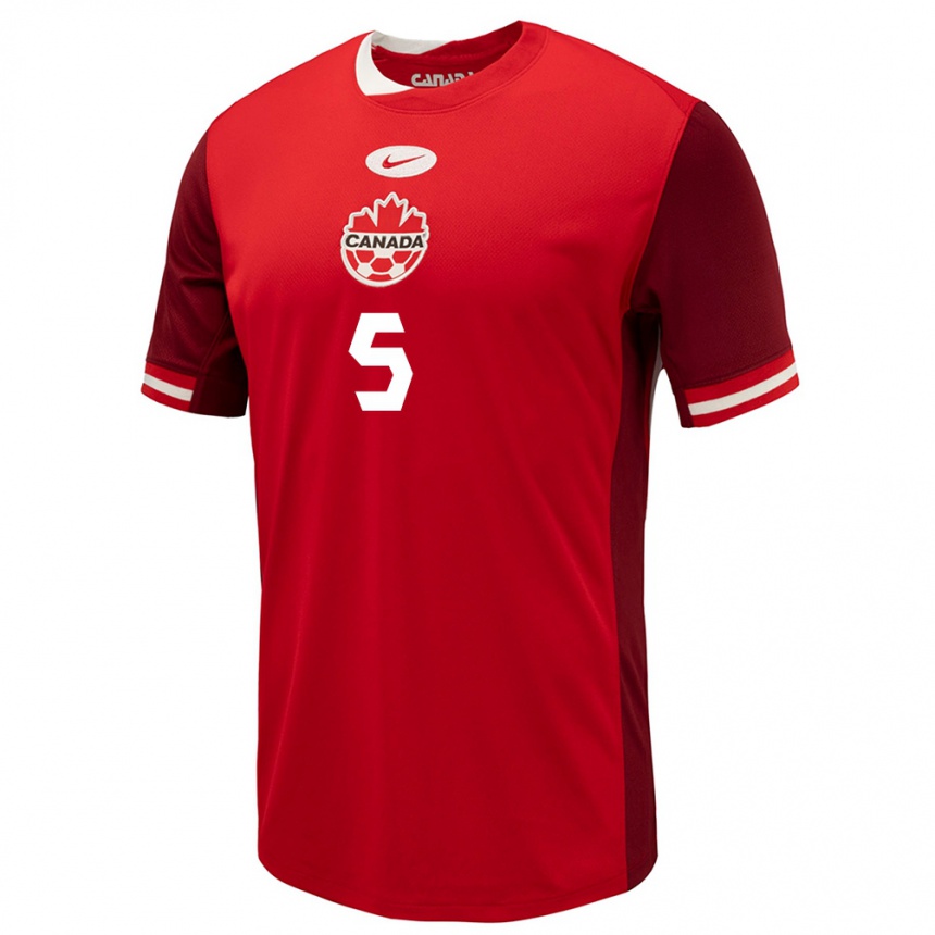 Kids Football Canada Steven Vitoria #5 Red Home Jersey 24-26 T-Shirt Uk