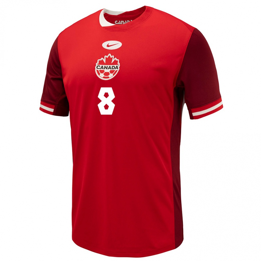 Kids Football Canada Jayde Riviere #8 Red Home Jersey 24-26 T-Shirt Uk