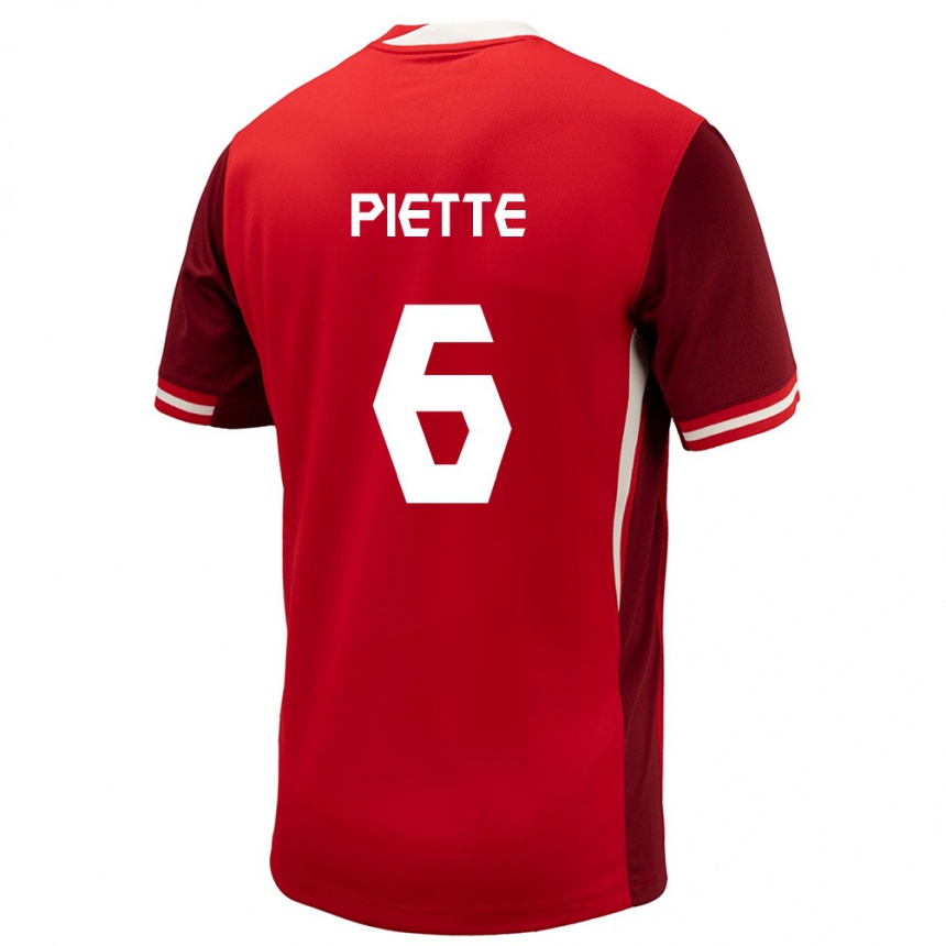 Kids Football Canada Samuel Piette #6 Red Home Jersey 24-26 T-Shirt Uk