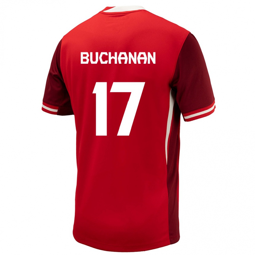 Kids Football Canada Tajon Buchanan #17 Red Home Jersey 24-26 T-Shirt Uk