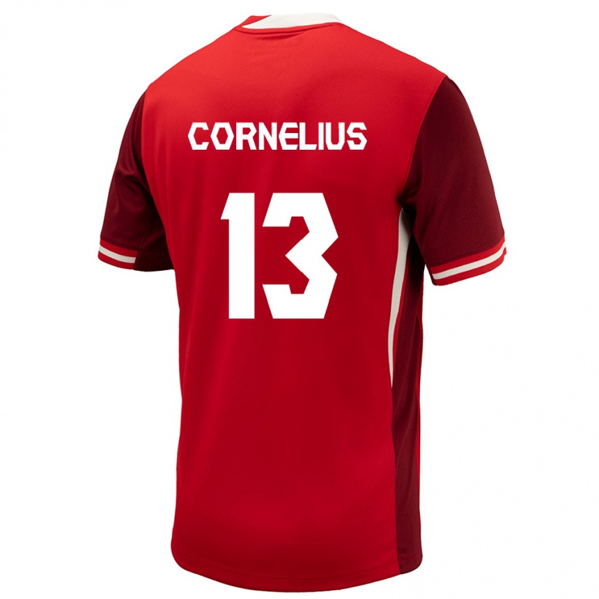 Kids Football Canada Derek Cornelius #13 Red Home Jersey 24-26 T-Shirt Uk