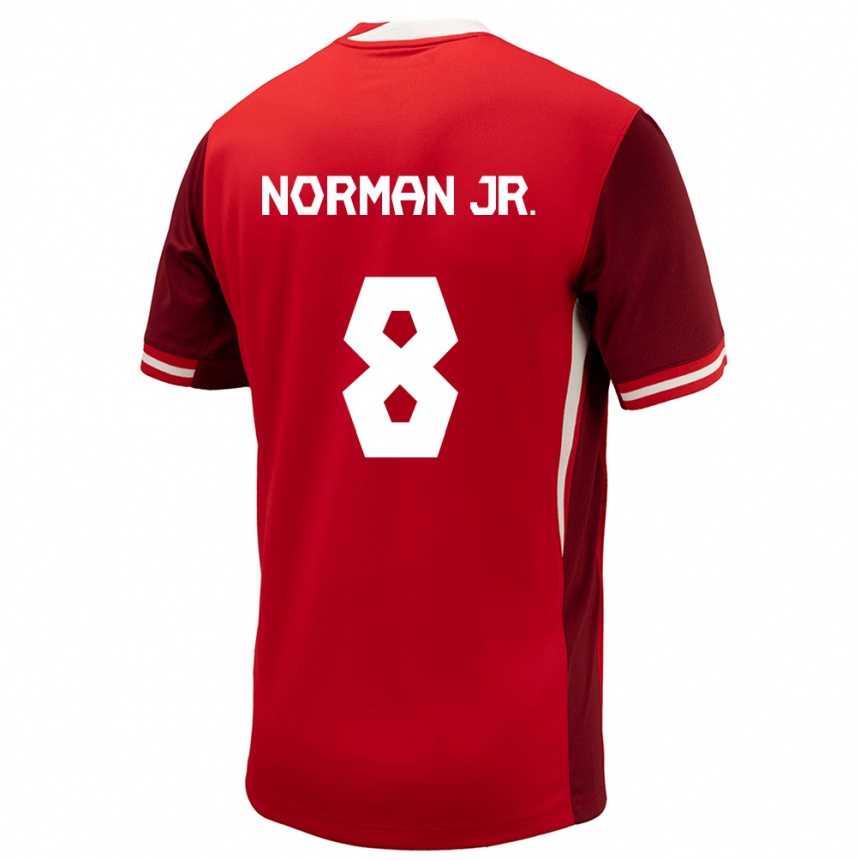 Kids Football Canada David Norman Jr. #8 Red Home Jersey 24-26 T-Shirt Uk