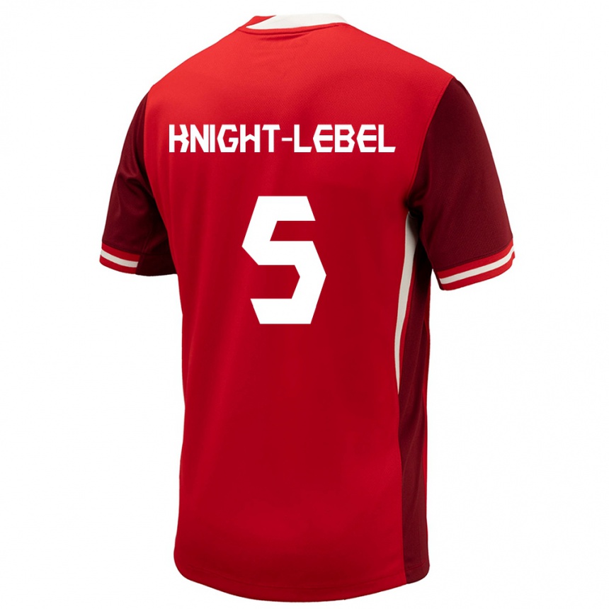 Kids Football Canada Jamie Knight Lebel #5 Red Home Jersey 24-26 T-Shirt Uk