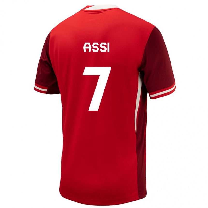 Kids Football Canada Jean Aniel Assi #7 Red Home Jersey 24-26 T-Shirt Uk