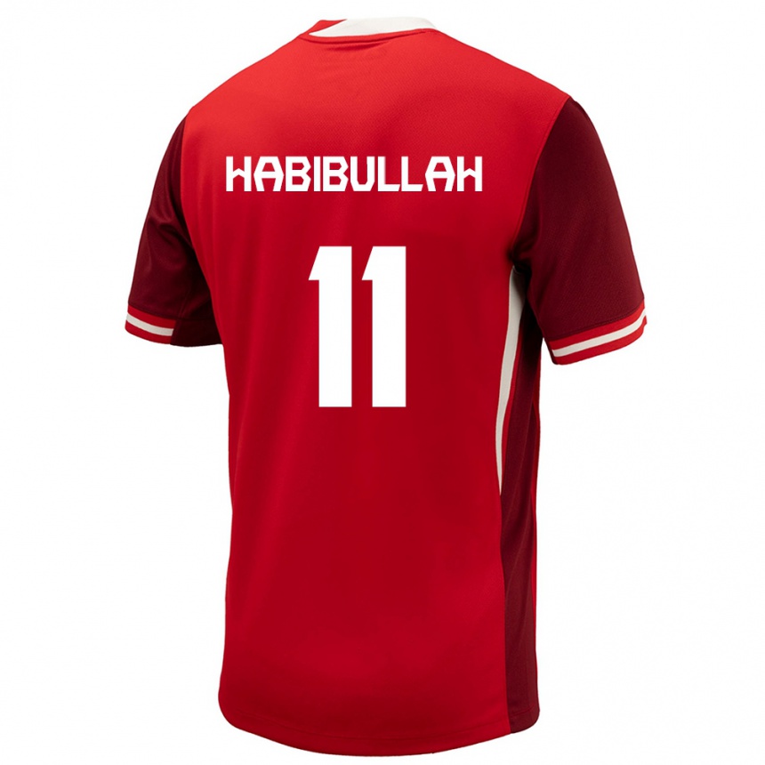 Kids Football Canada Kamron Habibullah #11 Red Home Jersey 24-26 T-Shirt Uk