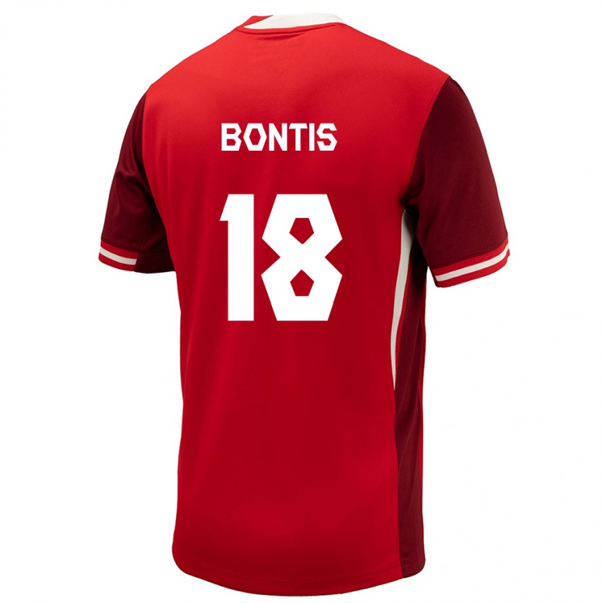 Kids Football Canada Dino Bontis #18 Red Home Jersey 24-26 T-Shirt Uk