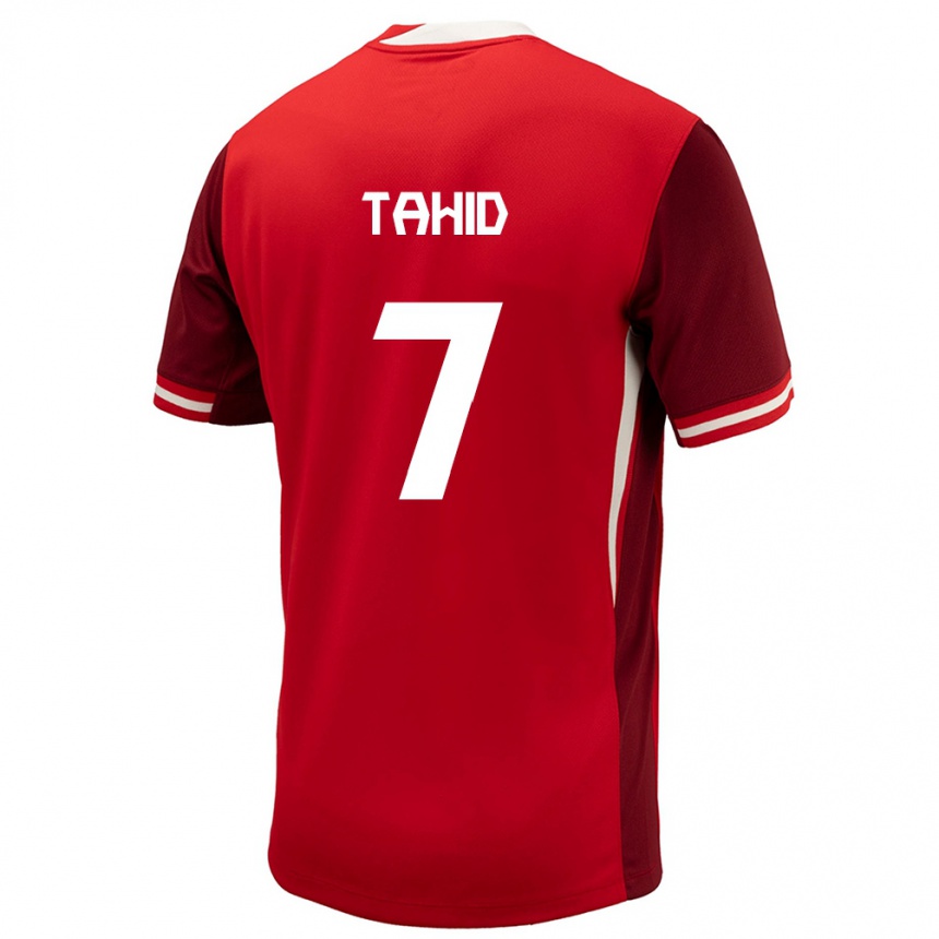 Kids Football Canada Taryck Tahid #7 Red Home Jersey 24-26 T-Shirt Uk