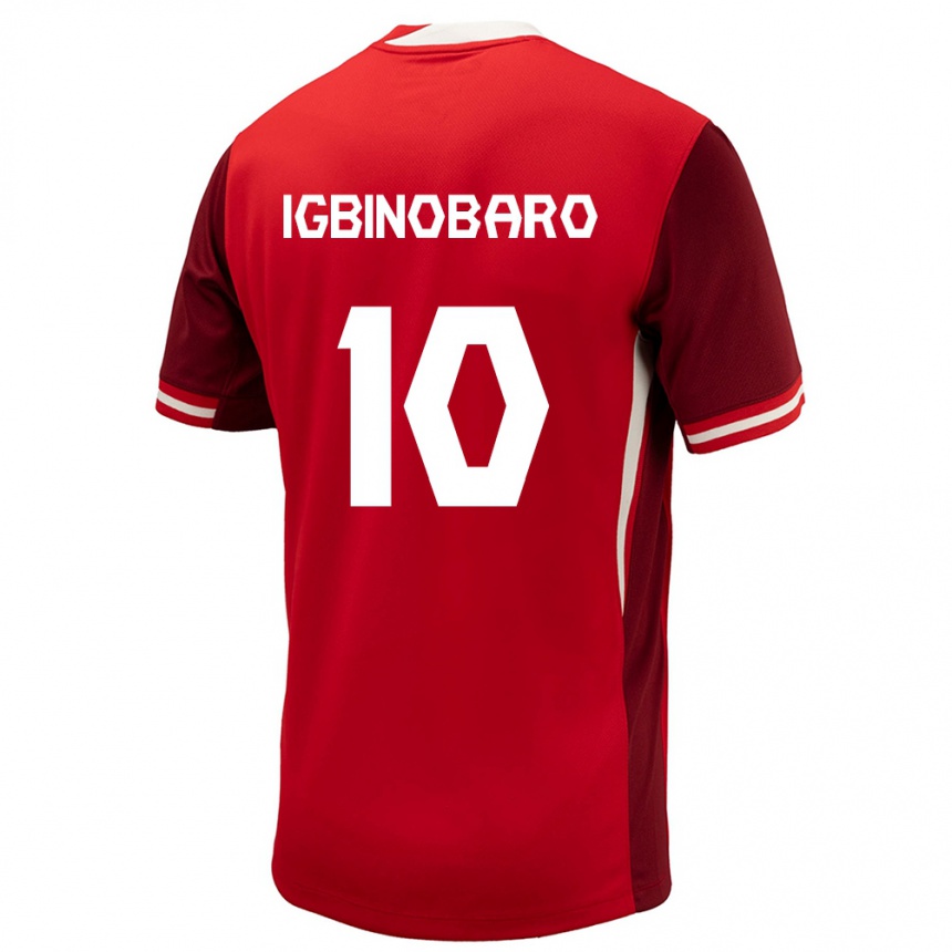 Kids Football Canada Philip Igbinobaro #10 Red Home Jersey 24-26 T-Shirt Uk