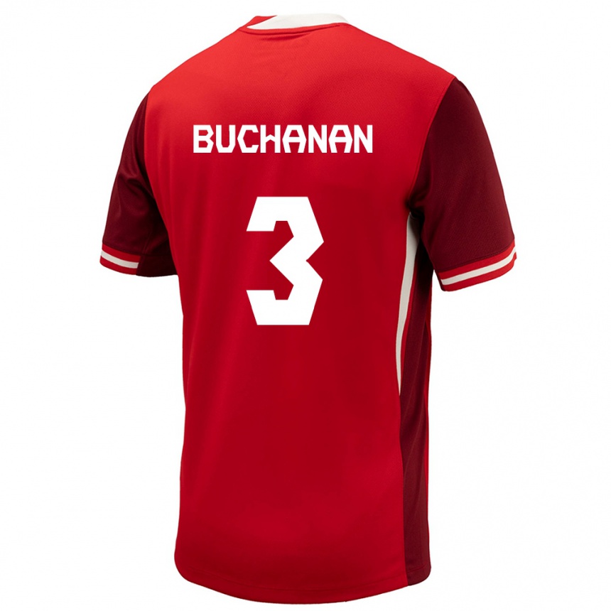 Kids Football Canada Kadeisha Buchanan #3 Red Home Jersey 24-26 T-Shirt Uk