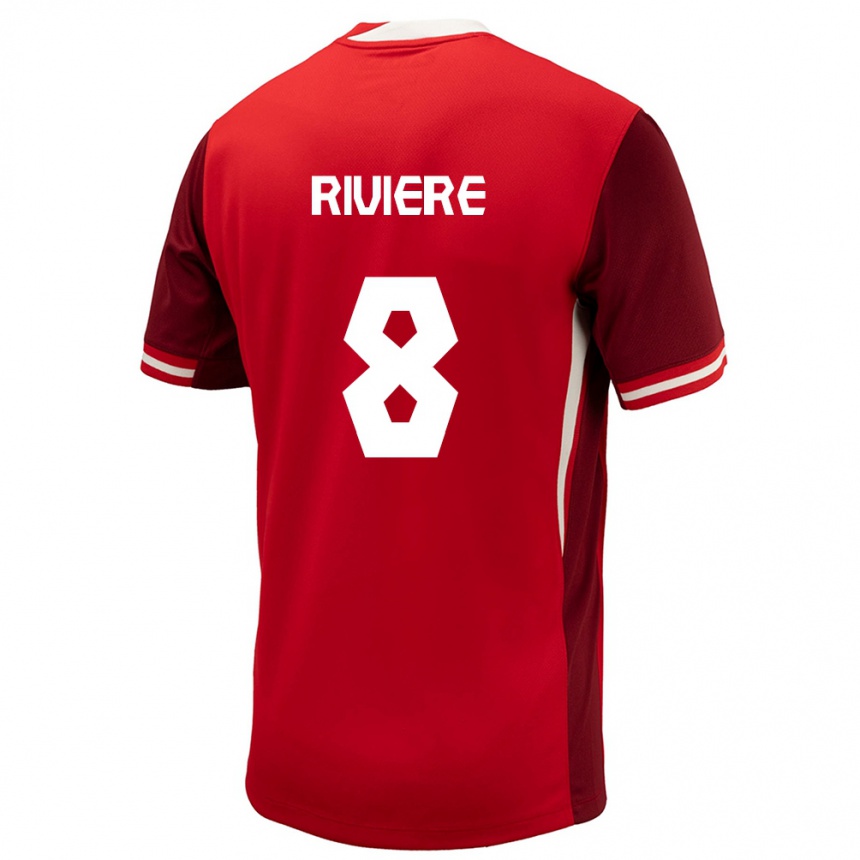 Kids Football Canada Jayde Riviere #8 Red Home Jersey 24-26 T-Shirt Uk