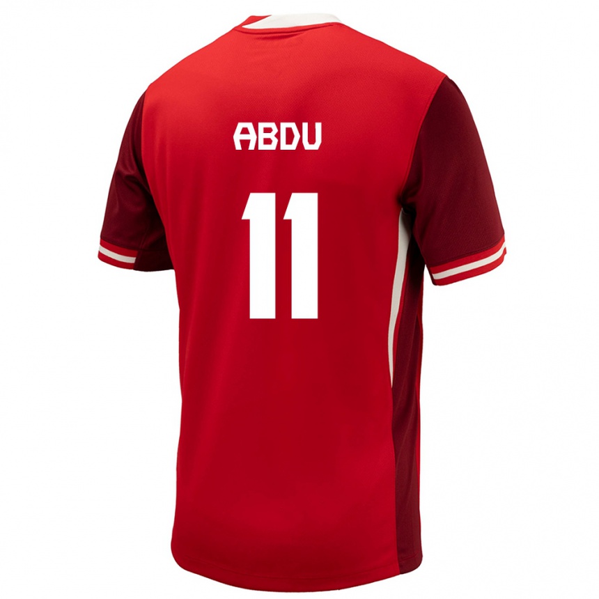 Kids Football Canada Latifah Abdu #11 Red Home Jersey 24-26 T-Shirt Uk