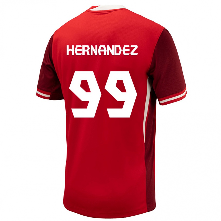 Kids Football Canada Jeneva Hernandez Gray #99 Red Home Jersey 24-26 T-Shirt Uk