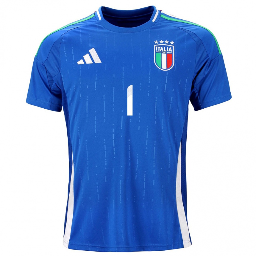 Kids Football Italy Gianluigi Donnarumma #1 Blue Home Jersey 24-26 T-Shirt Uk