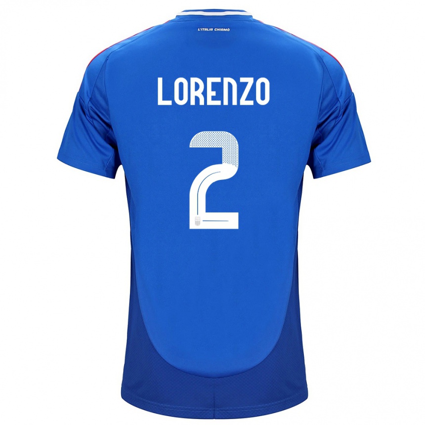 Kids Football Italy Giovanni Di Lorenzo #2 Blue Home Jersey 24-26 T-Shirt Uk