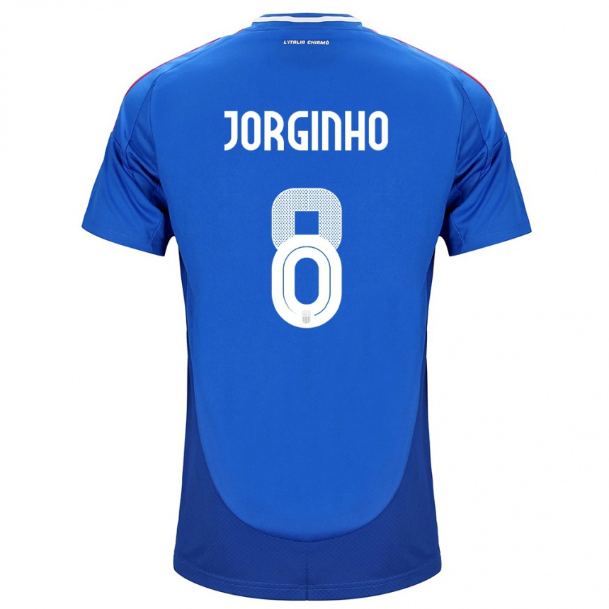 Kids Football Italy Jorginho #8 Blue Home Jersey 24-26 T-Shirt Uk