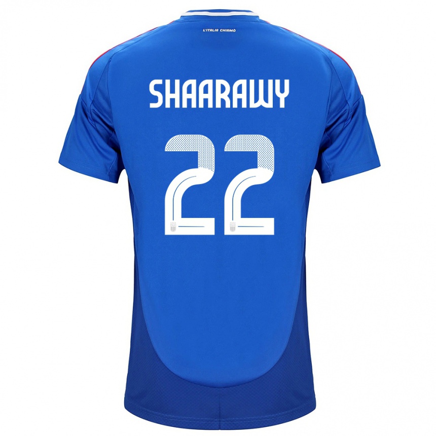 Kids Football Italy Stephan El Shaarawy #22 Blue Home Jersey 24-26 T-Shirt Uk