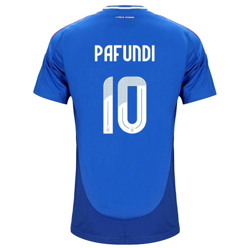 Kids Football Italy Simone Pafundi #10 Blue Home Jersey 24-26 T-Shirt Uk