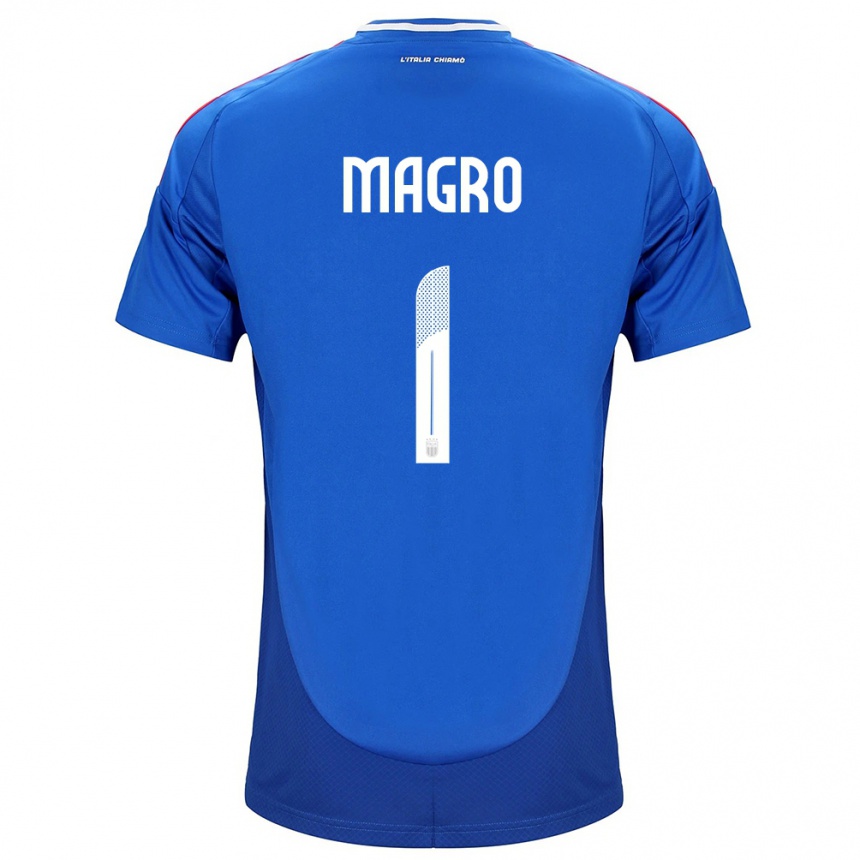 Kids Football Italy Federico Magro #1 Blue Home Jersey 24-26 T-Shirt Uk