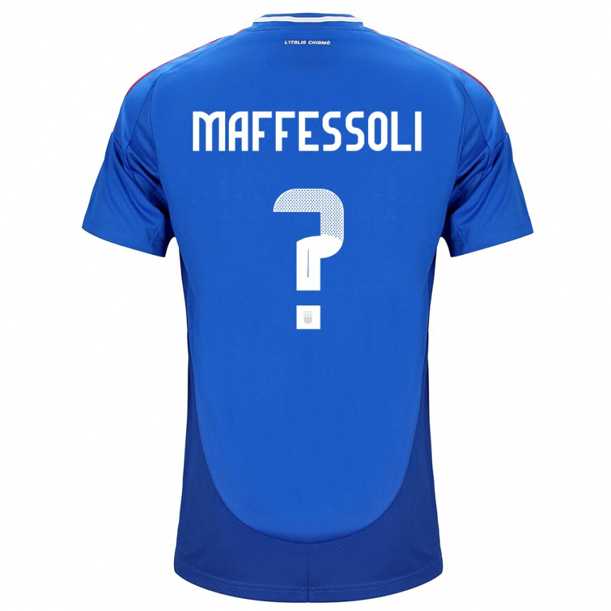 Kids Football Italy Manuel Maffessoli #0 Blue Home Jersey 24-26 T-Shirt Uk