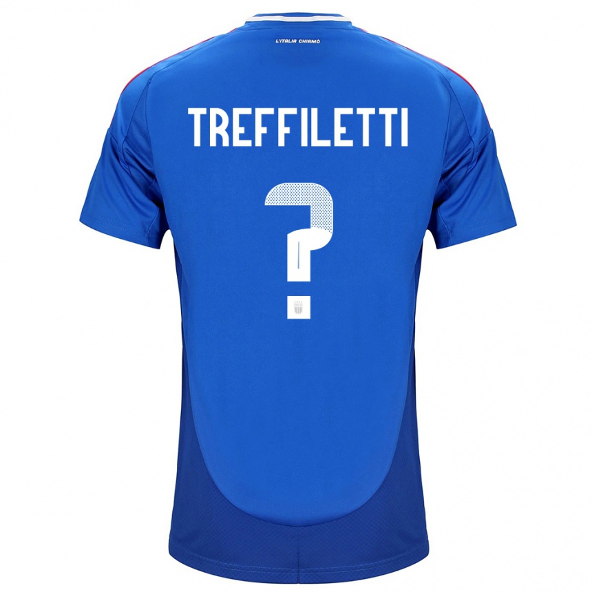 Kids Football Italy Danilo Treffiletti #0 Blue Home Jersey 24-26 T-Shirt Uk