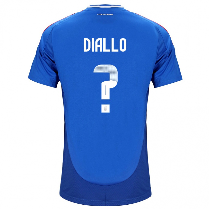 Kids Football Italy Djibril Diallo #0 Blue Home Jersey 24-26 T-Shirt Uk