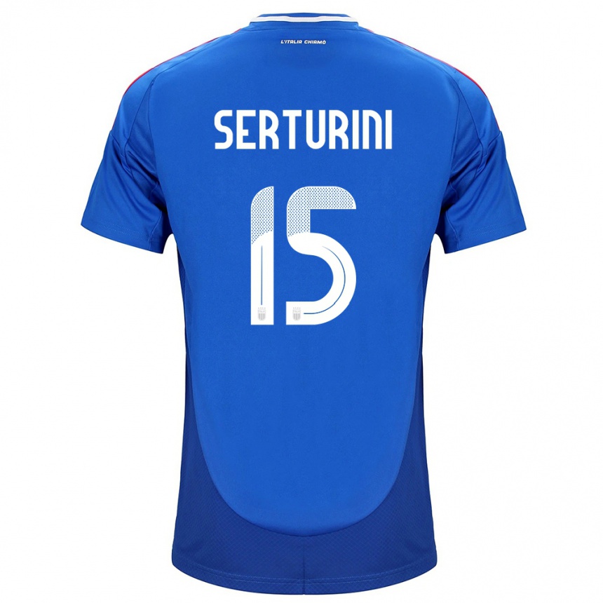 Kids Football Italy Annamaria Serturini #15 Blue Home Jersey 24-26 T-Shirt Uk