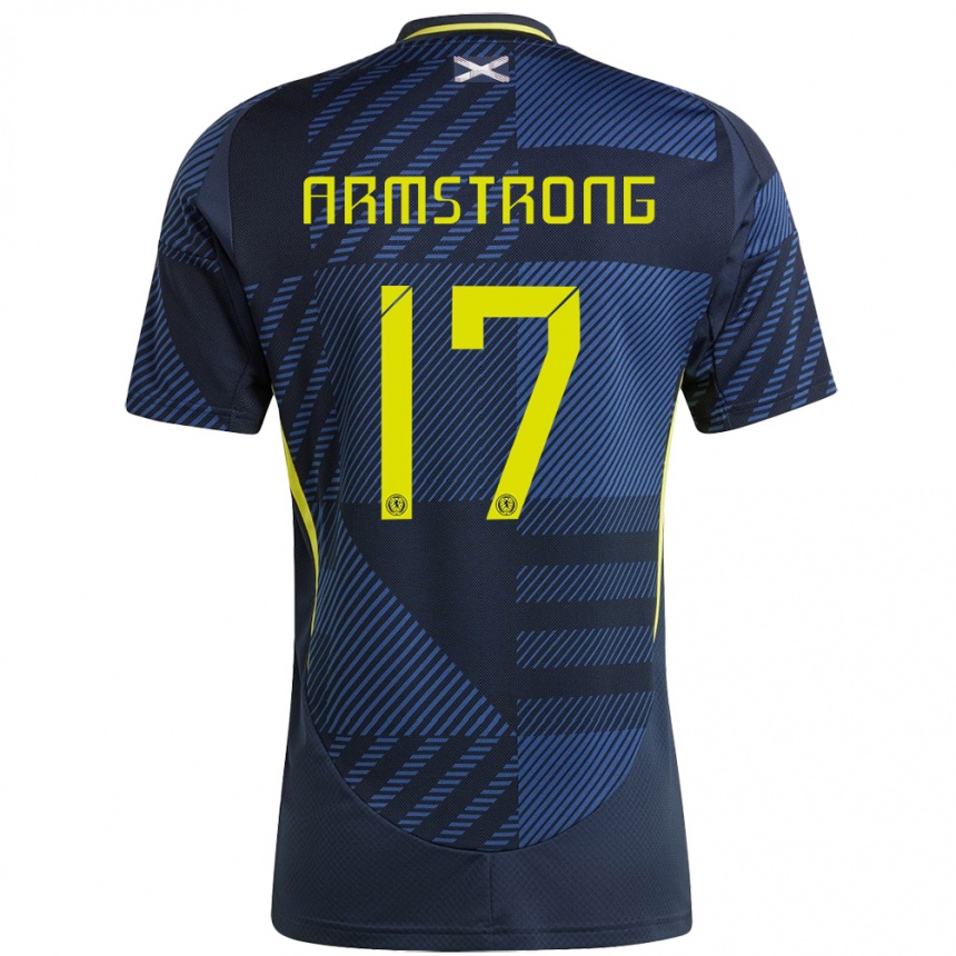 Kids Football Scotland Stuart Armstrong #17 Dark Blue Home Jersey 24-26 T-Shirt Uk