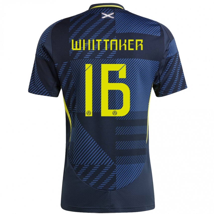 Kids Football Scotland Rory Whittaker #16 Dark Blue Home Jersey 24-26 T-Shirt Uk