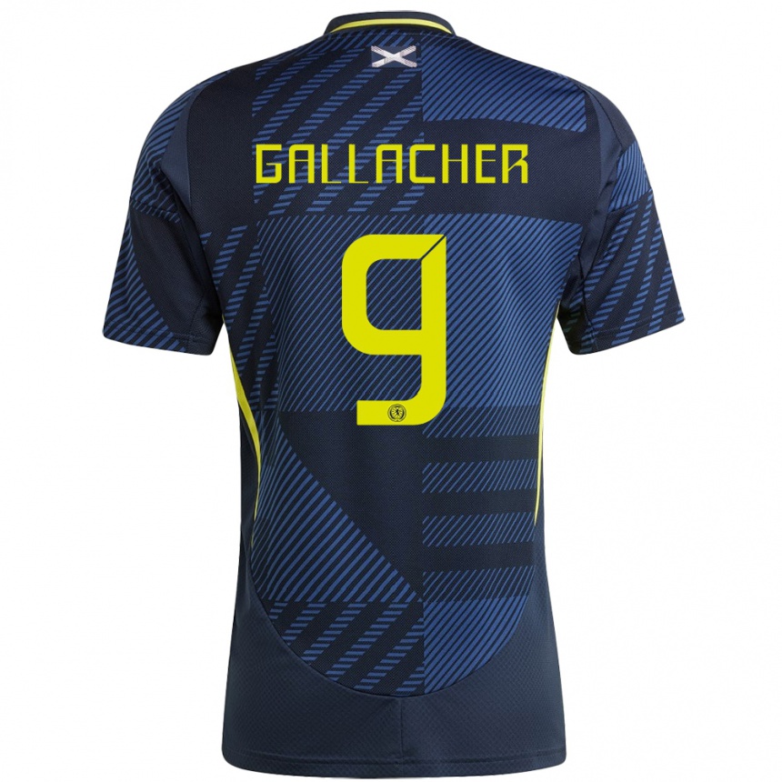 Kids Football Scotland Amy Gallacher #9 Dark Blue Home Jersey 24-26 T-Shirt Uk