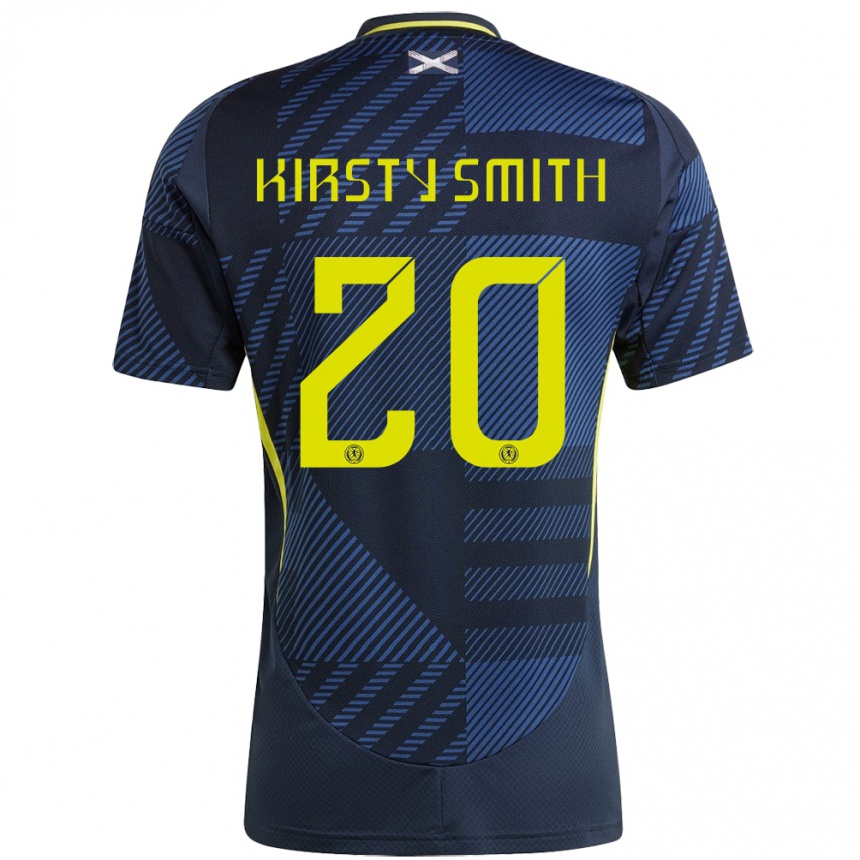 Kids Football Scotland Kirsty Smith #20 Dark Blue Home Jersey 24-26 T-Shirt Uk