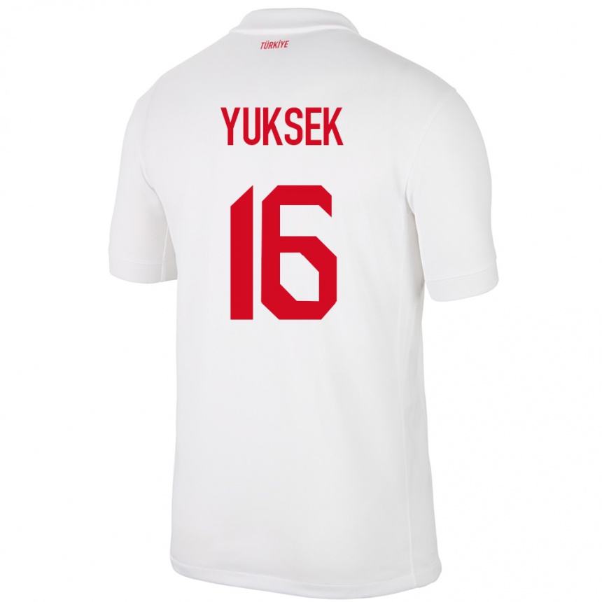 Kids Football Turkey İsmail Yüksek #16 White Home Jersey 24-26 T-Shirt Uk