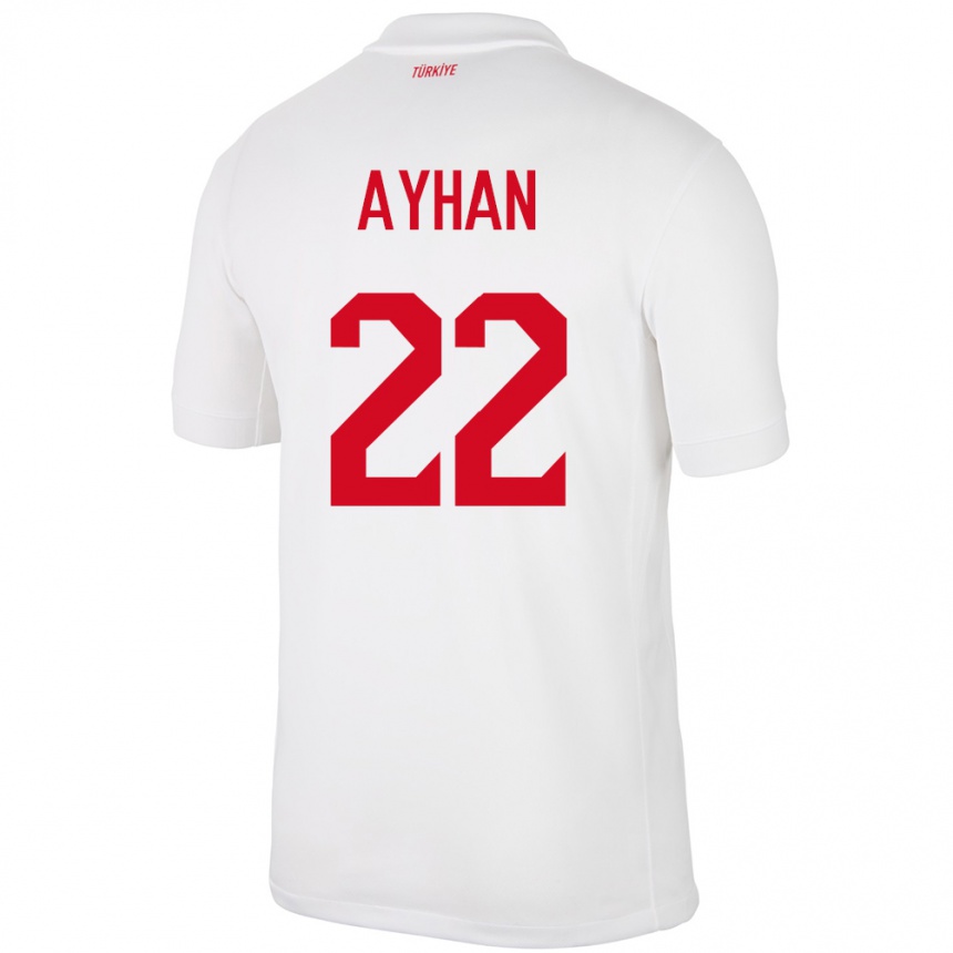 Kids Football Turkey Kaan Ayhan #22 White Home Jersey 24-26 T-Shirt Uk