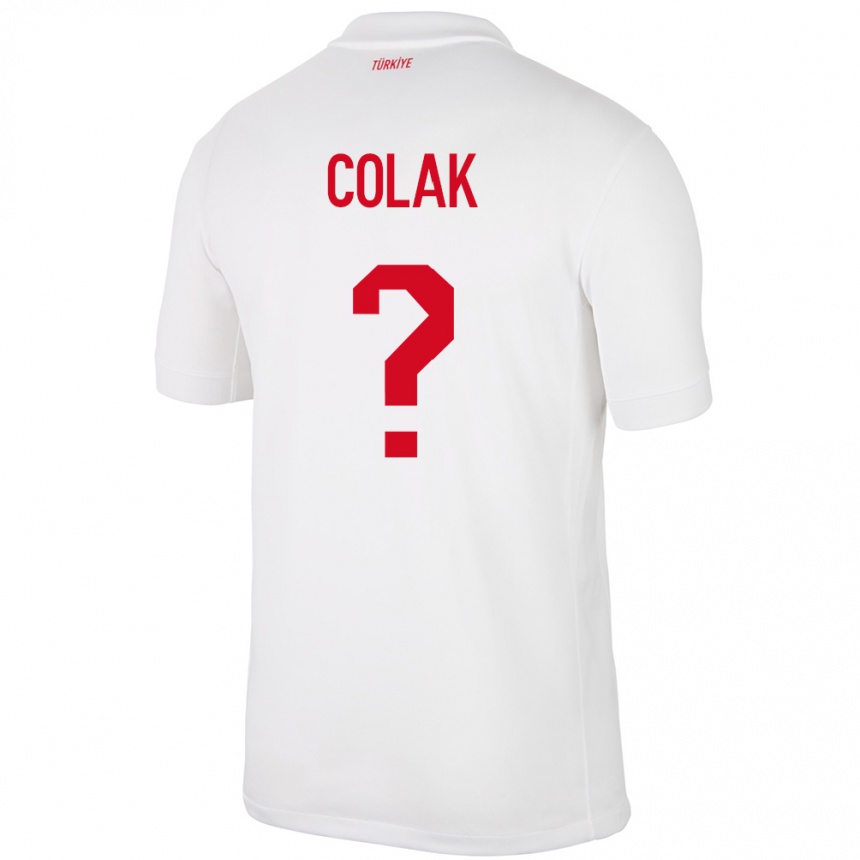 Kids Football Turkey Furkan Çolak #0 White Home Jersey 24-26 T-Shirt Uk