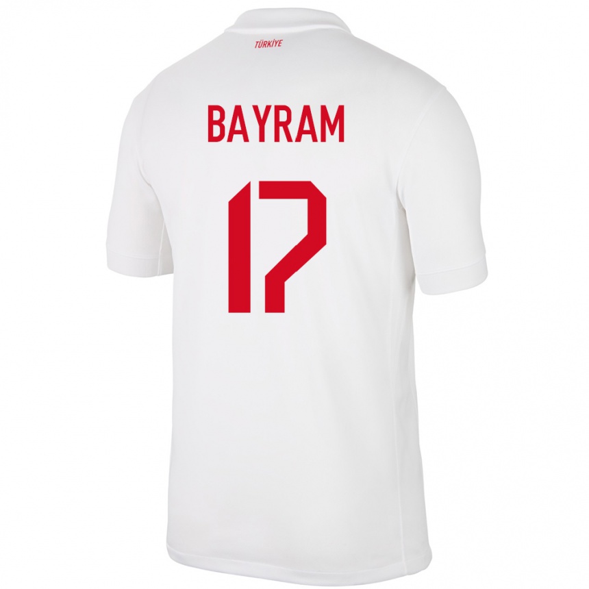 Kids Football Turkey Abdurrahman Bayram #17 White Home Jersey 24-26 T-Shirt Uk