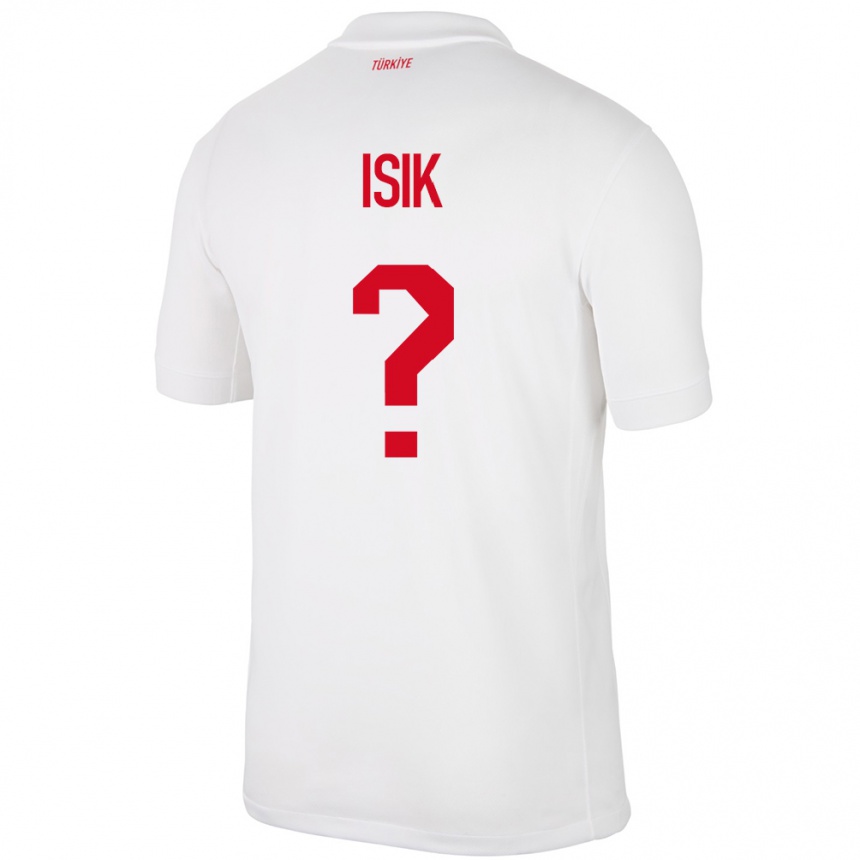 Kids Football Turkey Emre Işık #0 White Home Jersey 24-26 T-Shirt Uk