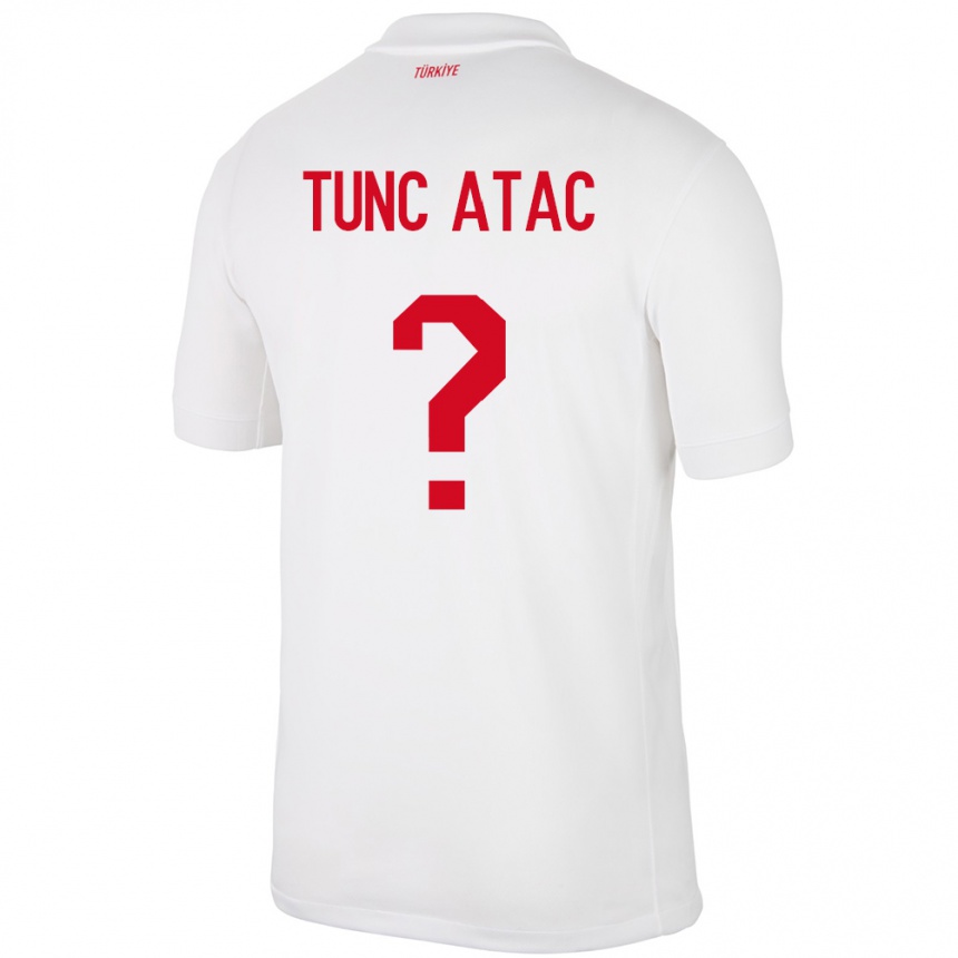 Kids Football Turkey Arin Tunç Ataç #0 White Home Jersey 24-26 T-Shirt Uk