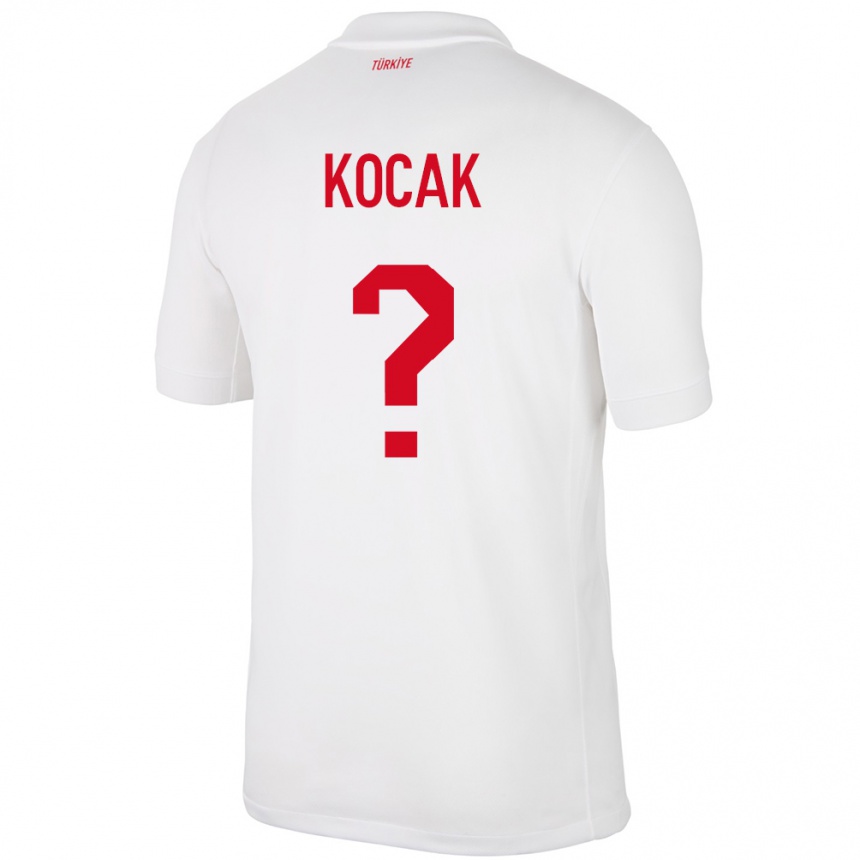 Kids Football Turkey Furkan Koçak #0 White Home Jersey 24-26 T-Shirt Uk