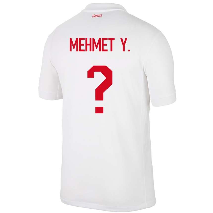 Kids Football Turkey Mehmet Yildirim #0 White Home Jersey 24-26 T-Shirt Uk