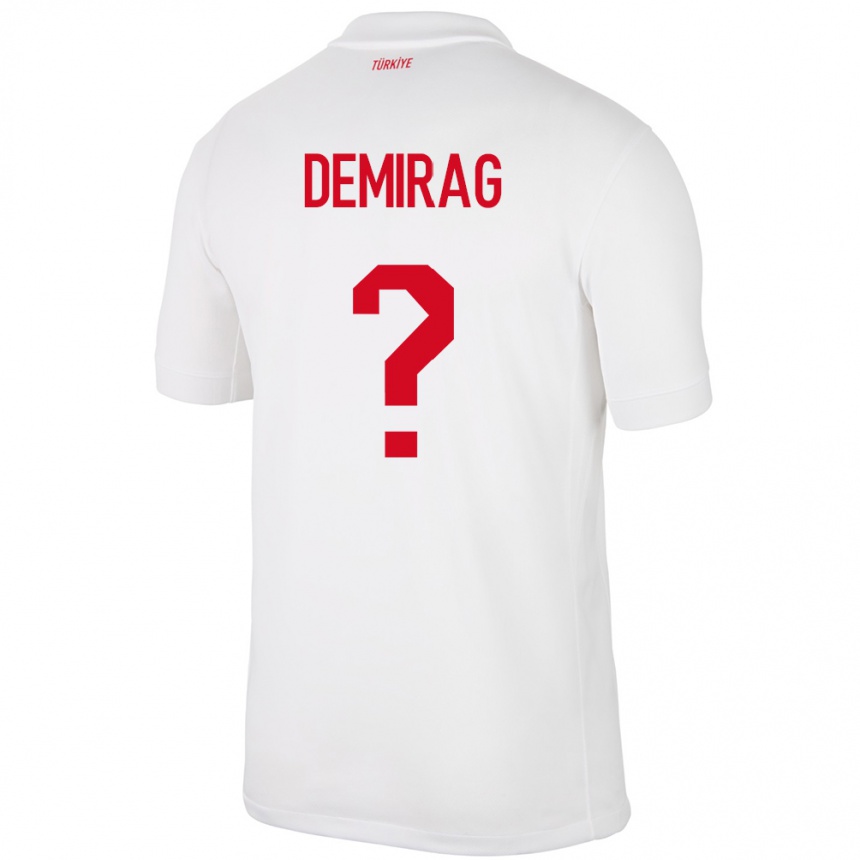 Kids Football Turkey Bilal Demirağ #0 White Home Jersey 24-26 T-Shirt Uk