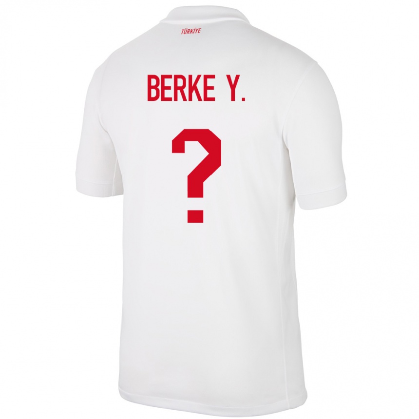 Kids Football Turkey Berke Yıldırım #0 White Home Jersey 24-26 T-Shirt Uk