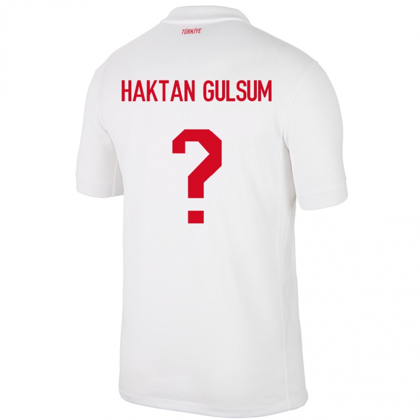 Kids Football Turkey Ayaz Haktan Gülsüm #0 White Home Jersey 24-26 T-Shirt Uk