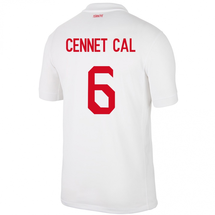 Kids Football Turkey Meryem Cennet Çal #6 White Home Jersey 24-26 T-Shirt Uk