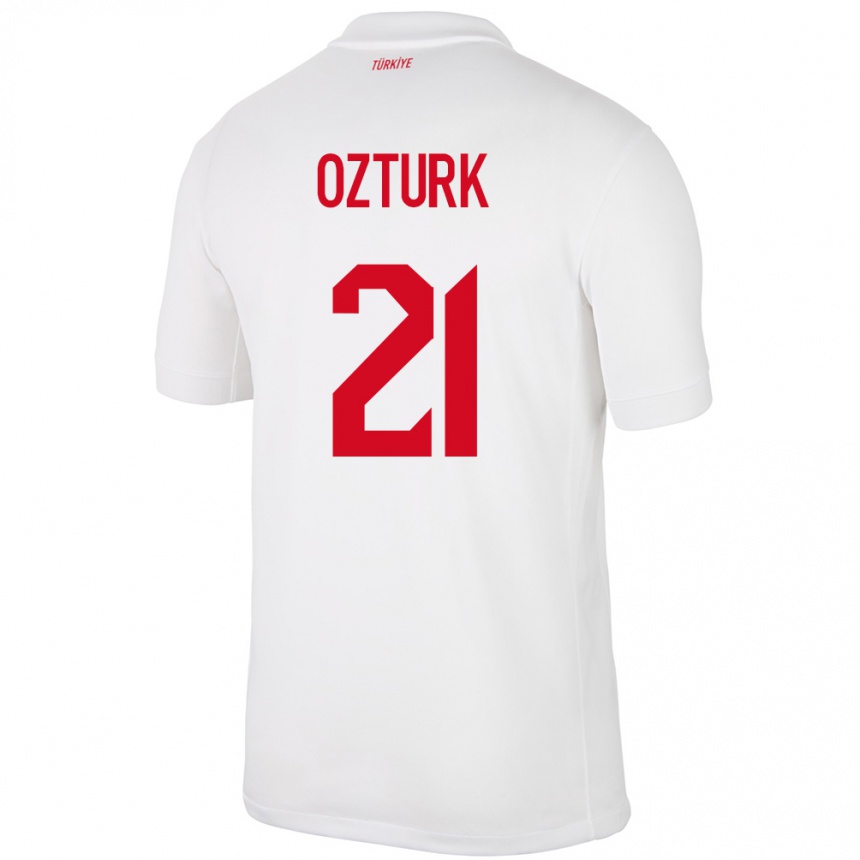 Kids Football Turkey Melike Öztürk #21 White Home Jersey 24-26 T-Shirt Uk