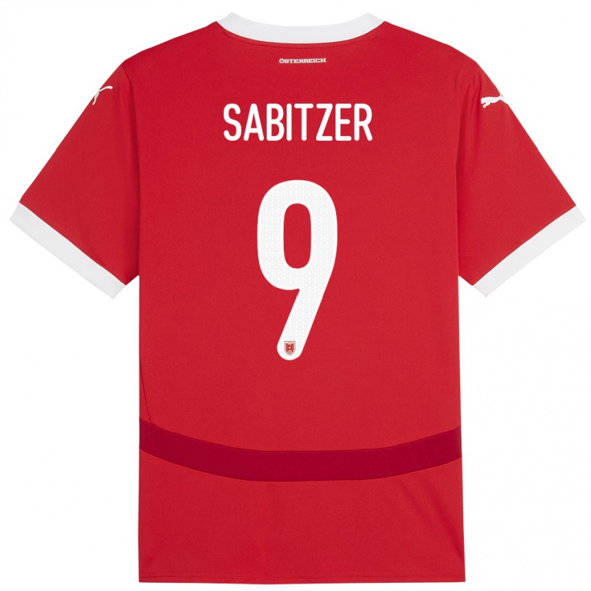 Kids Football Austria Marcel Sabitzer #9 Red Home Jersey 24-26 T-Shirt Uk