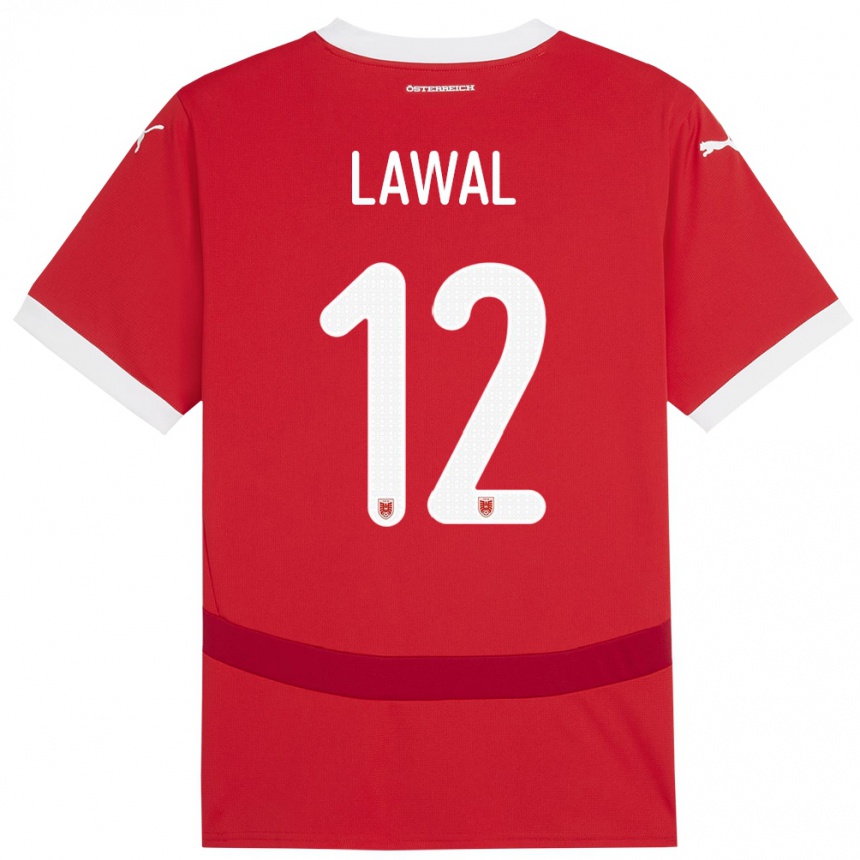 Kids Football Austria Tobias Lawal #12 Red Home Jersey 24-26 T-Shirt Uk