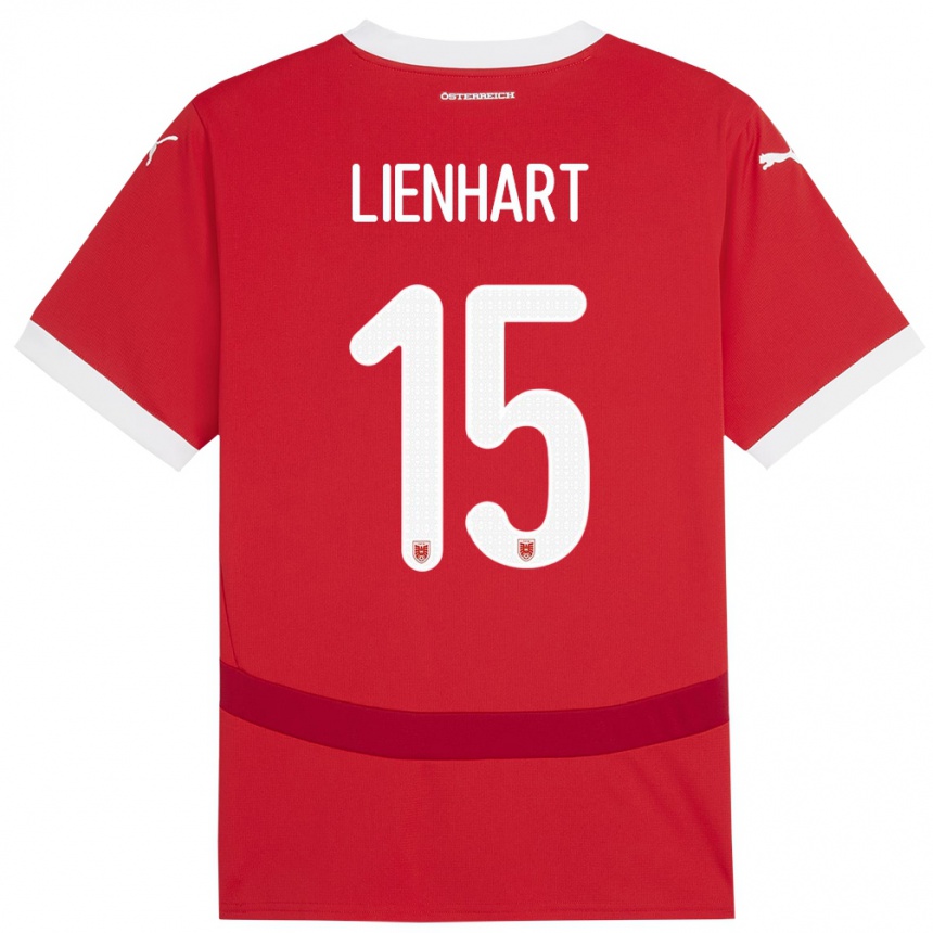 Kids Football Austria Philipp Lienhart #15 Red Home Jersey 24-26 T-Shirt Uk